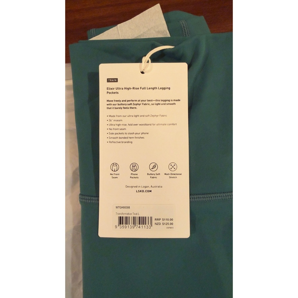 LSKD Elixir Ultra High-Rise Full Length Legging Pockets Teal Women's L, NEW, NWT - Picture 8 of 16